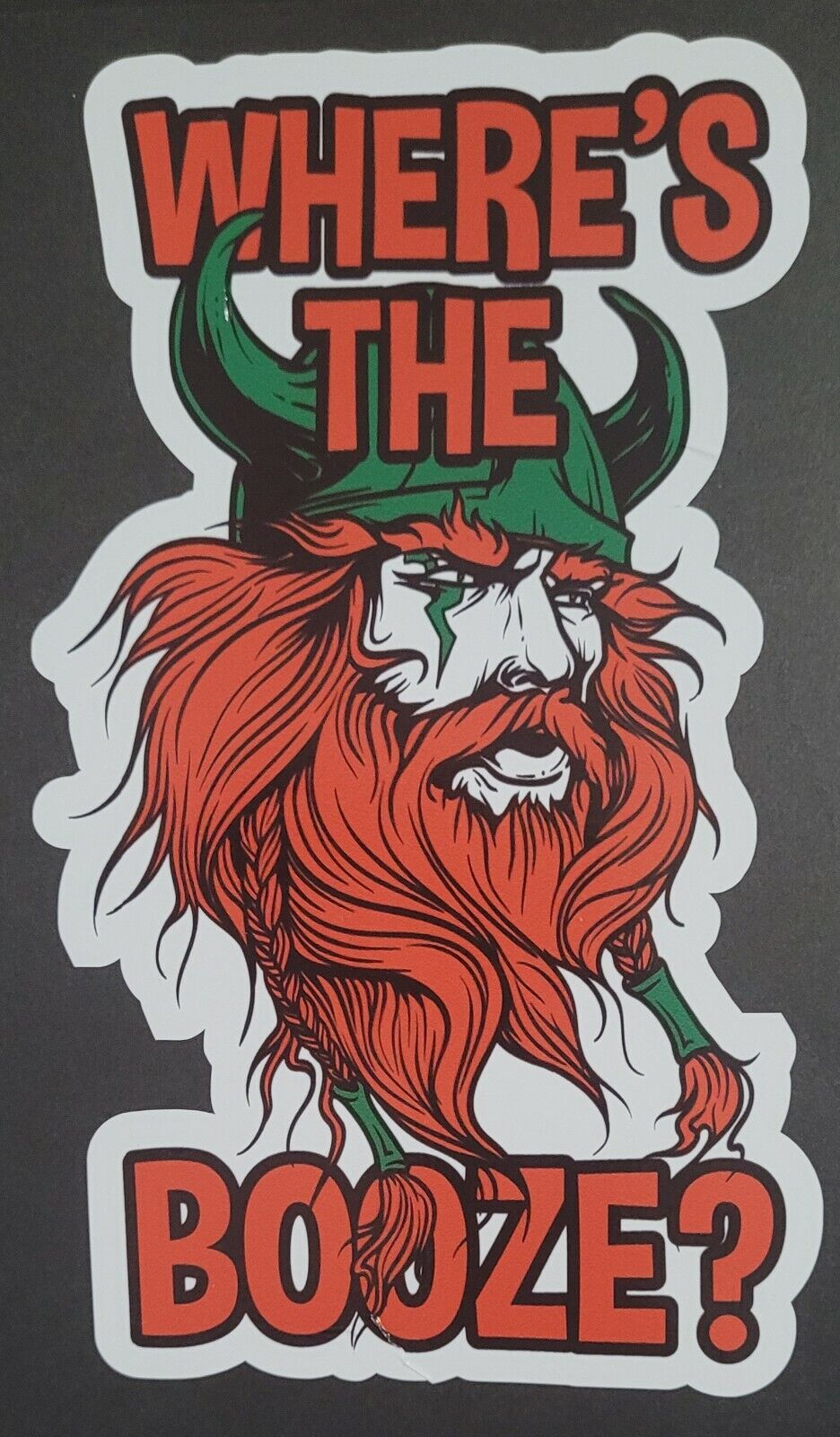 wheres-the-booze 10cm x 16.5cm Vinyl Sticker / decal Windows Automotive Marine.