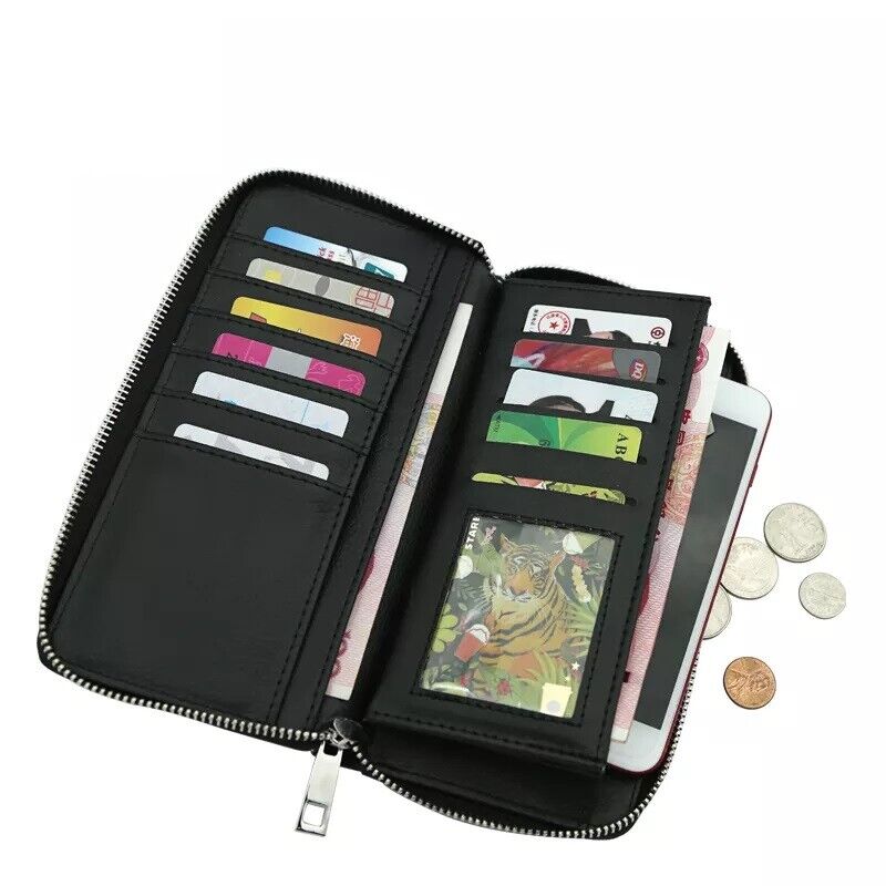 1x Sublimation Blank zipper women purse LONG Folding Moneybag with Photo Frame