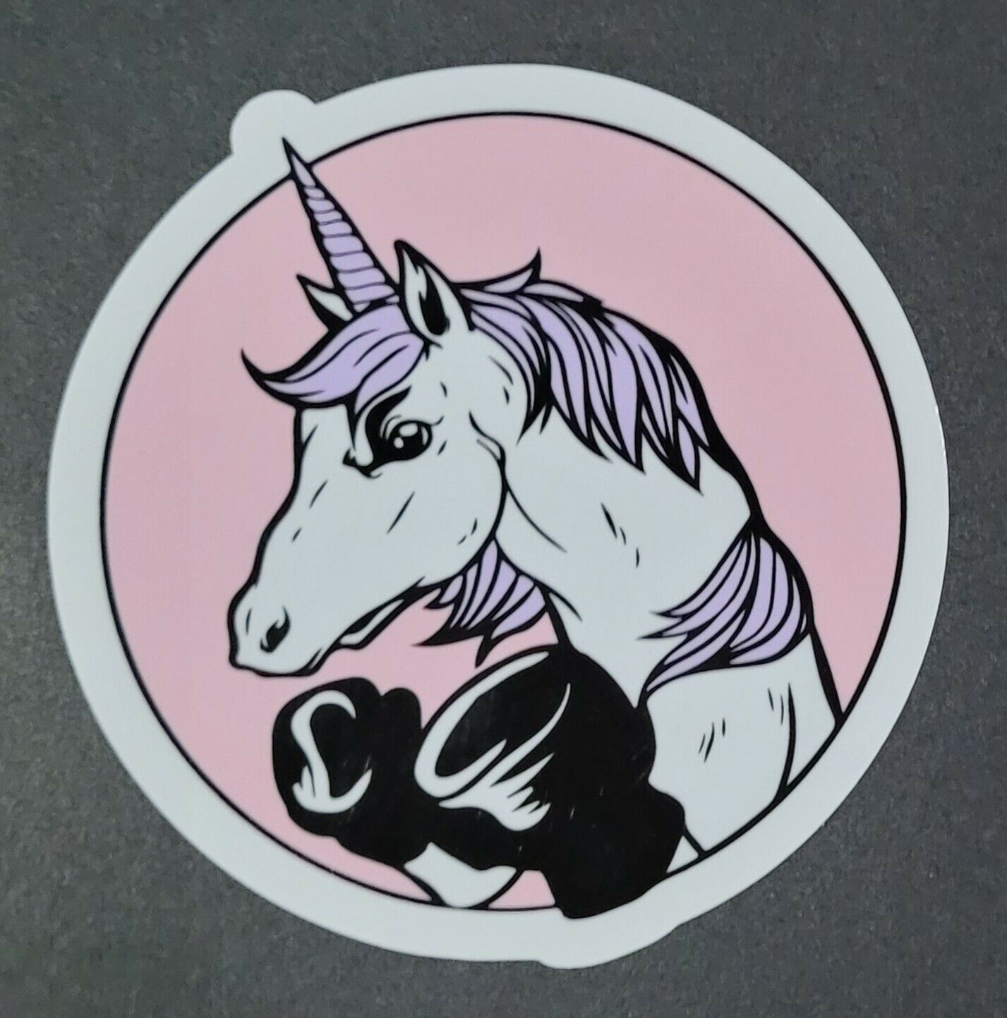 boxing unicorn 10cm x 10cm Vinyl Sticker / decal Windows Automotive Marine.