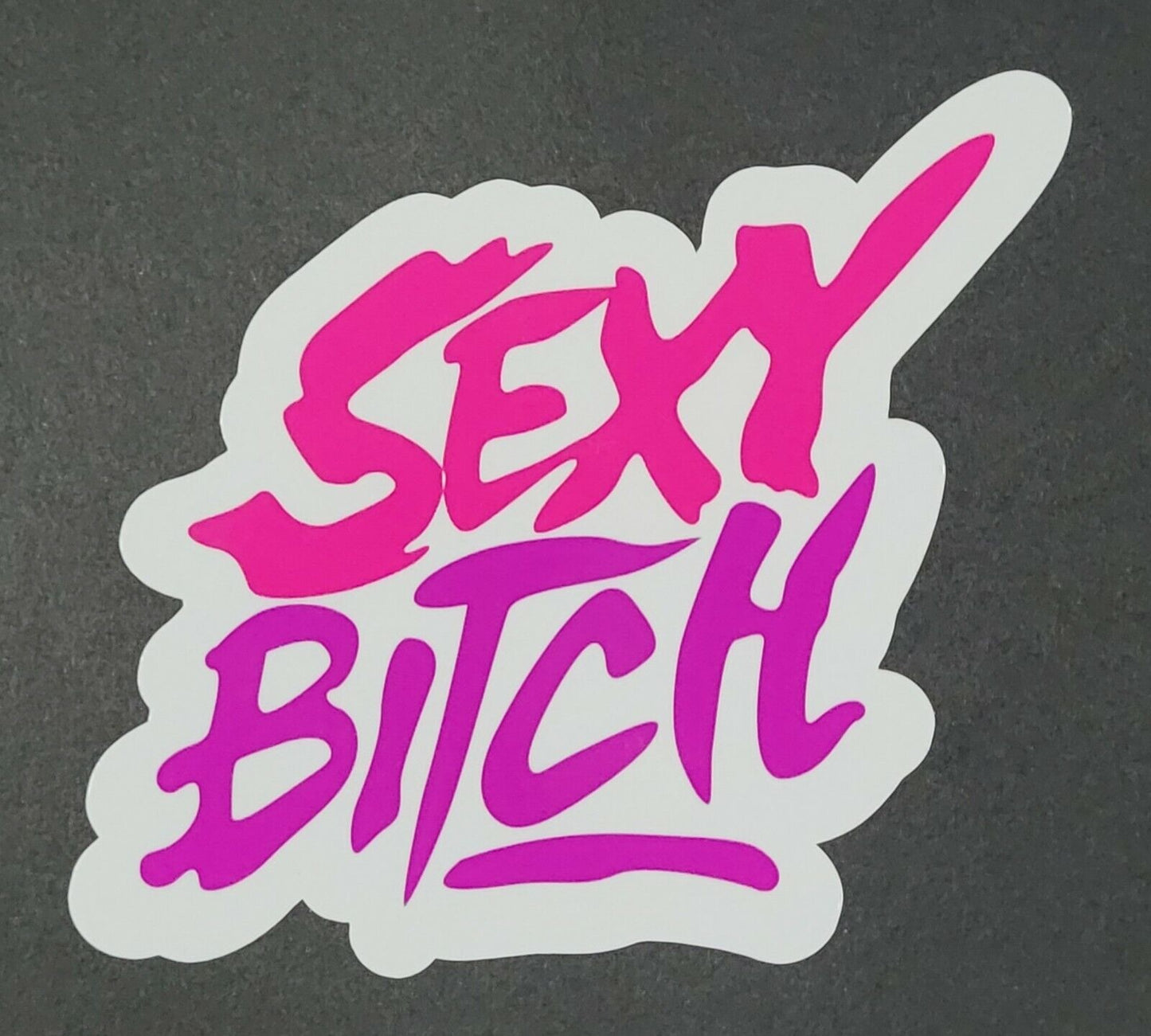 Sexy Bitch 10cm x 11.5cm Vinyl Sticker / decal Windows Automotive Marine.