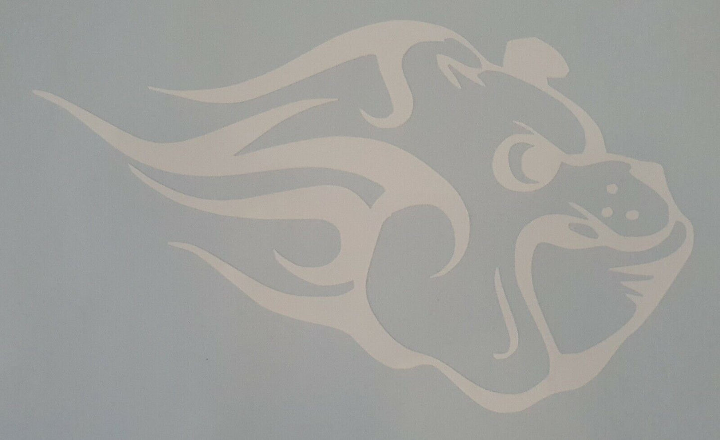 Bull dog with flames 90mm x 150mm