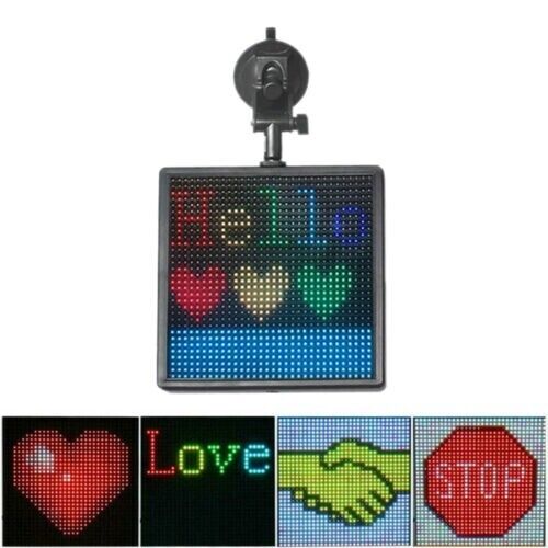 Led Bluetooth Car Sign Rear Window Message Board Emoticon Display Screen