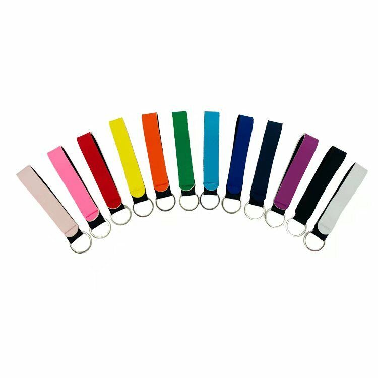 1x Sublimation Blank Neoprene Wrist Strap Keychain 2.3cmX15cm