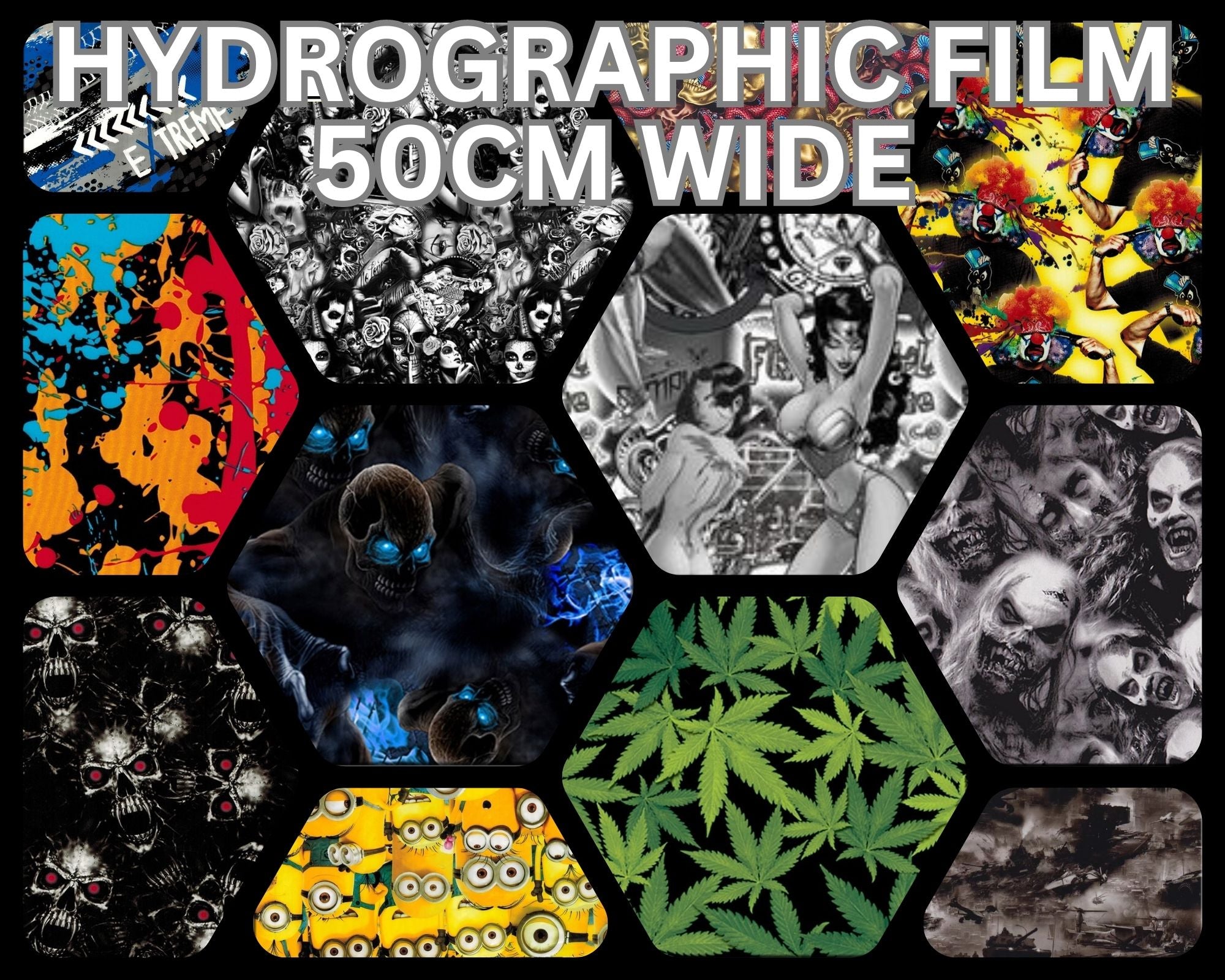 hydrographic film patterns 50cm wide – wazstickers