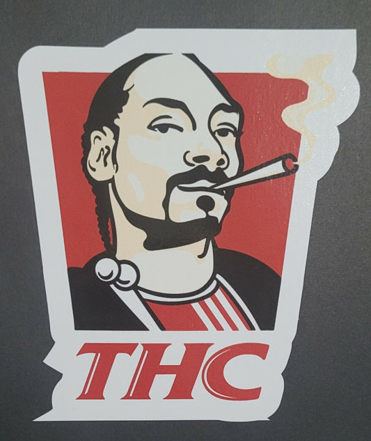 Thc Snoop 10cm x 11cm Vinyl Sticker / decal Windows Automotive Marine.