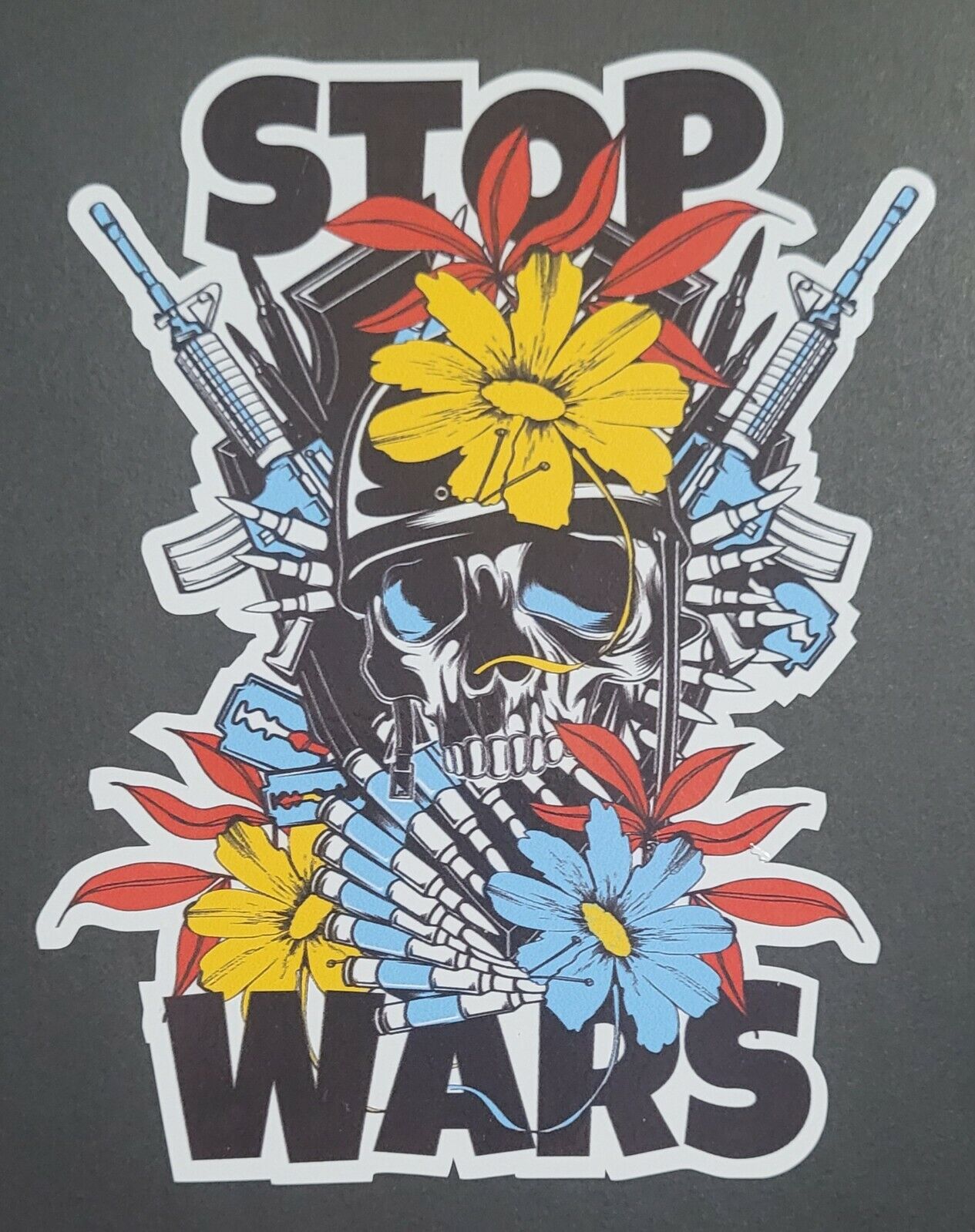 stop-wars 10cm x 17.5cm Vinyl Sticker / decal Windows Automotive Marine.