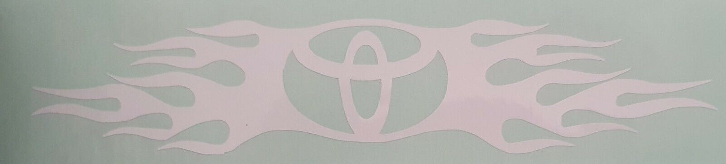 Toyota Logo With Flames 43mm x 220mm