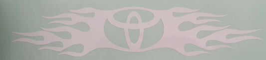 Toyota Logo With Flames 43mm x 220mm