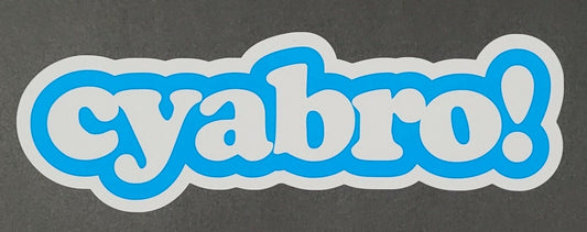 Cyabro 6.5cm x 19.5cm  Vinyl Sticker / decal Windows Automotive Marine.