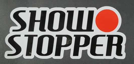 Show Stopper 19.5cm x 8.5cm Vinyl Sticker / decal Windows Automotive Marine.