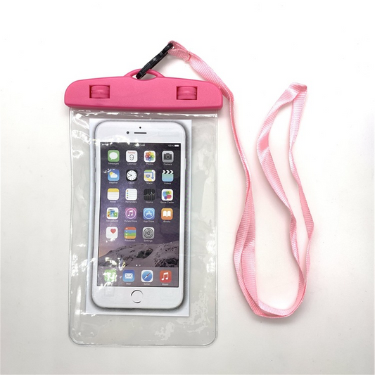 Pink Waterproof Pvc Phone Bag Underwater Pouch Dry Case For iPhone Samsung IPX8