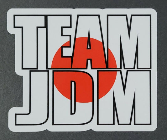 Team JDM 10cm x 12.5cm Vinyl Sticker / decal Windows Automotive Marine.