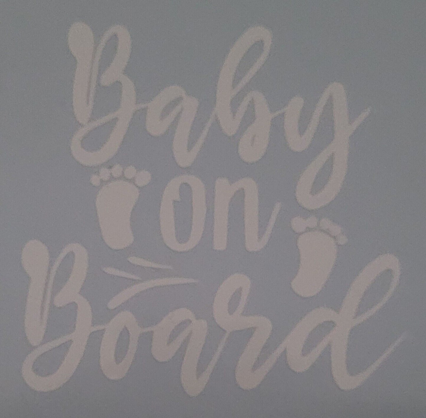 Baby On Board 10cm x 10cm Vinyl Sticker / decal Windows Automotive Marine.