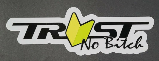 Trust No Bitch 6.5 x 19.5cm Vinyl Sticker / decal Windows Automotive Marine.