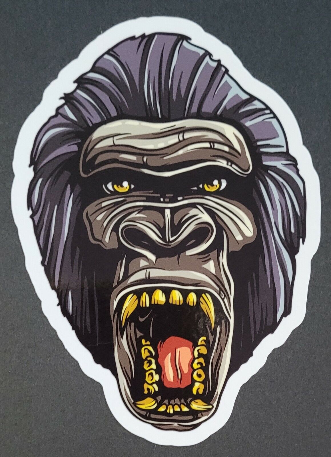 Gorilla 10cm x 14 cm Vinyl Sticker / decal Windows Automotive Marine.