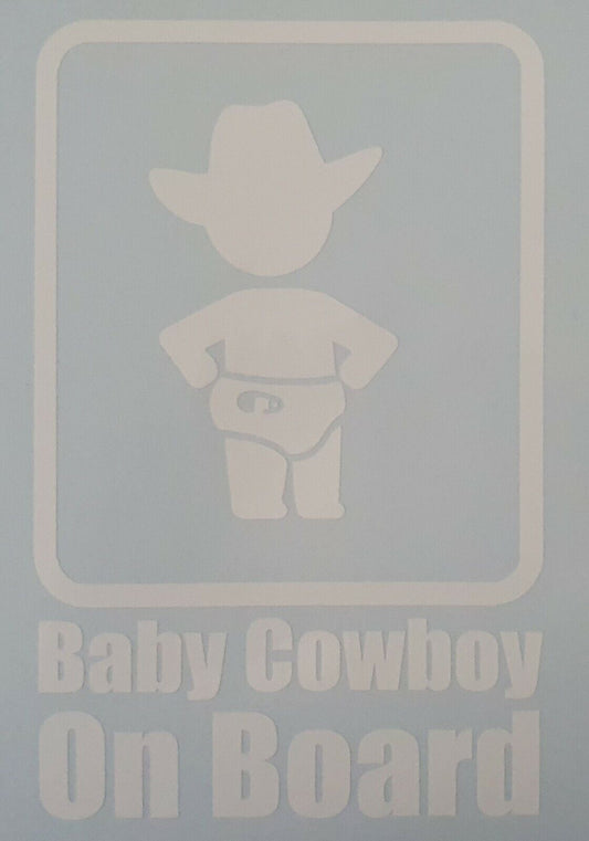 Baby Cowboy On Board 156mm x 100mm